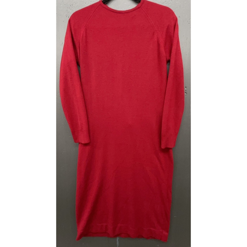 Vtg 50s 60s Talbott Taralan Sweater Dress L Red Christmas Old Money Quiet Luxury